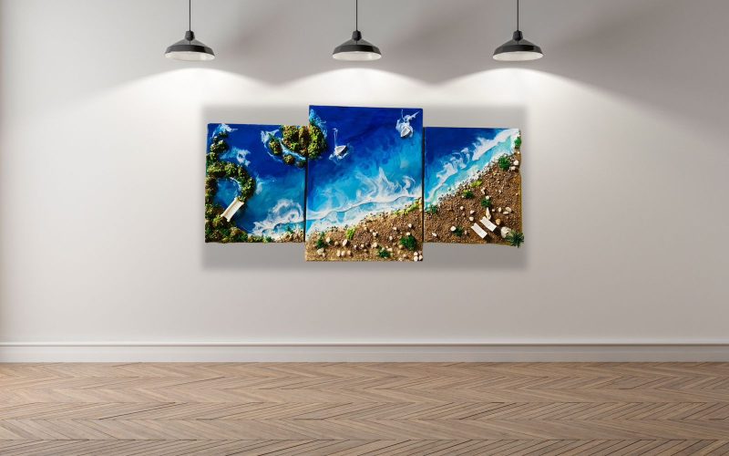 Triptych Ocean wall panel - Image 6
