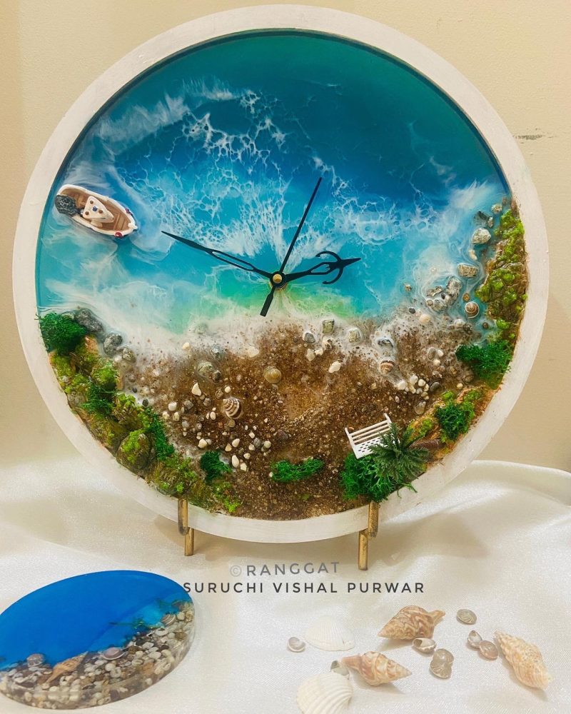 Ocean theme wall clock