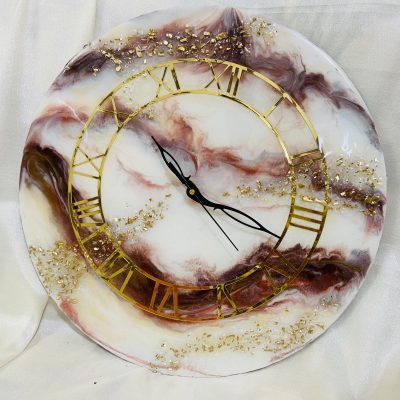 Marble texture wall clock