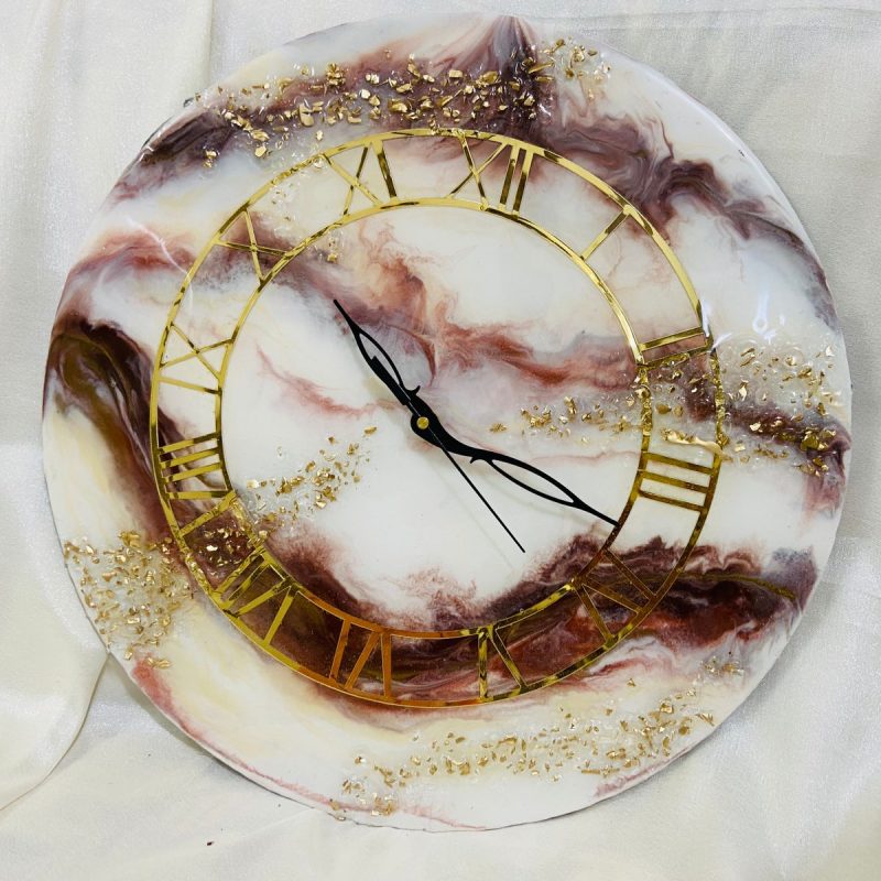 Marble texture wall clock