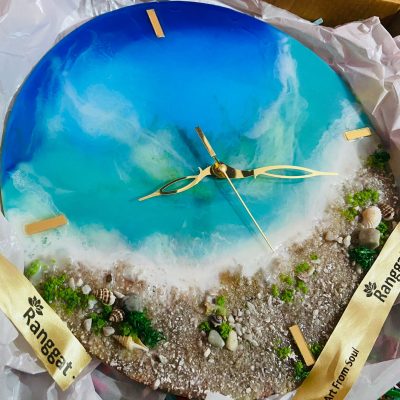 Ocean Resin Wall Clock