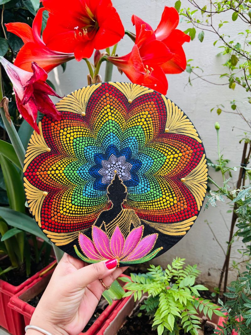 Dot Mandala with Lord Buddha