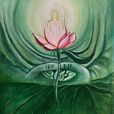 The Meditative Buddha Emerging from Lotus Bud