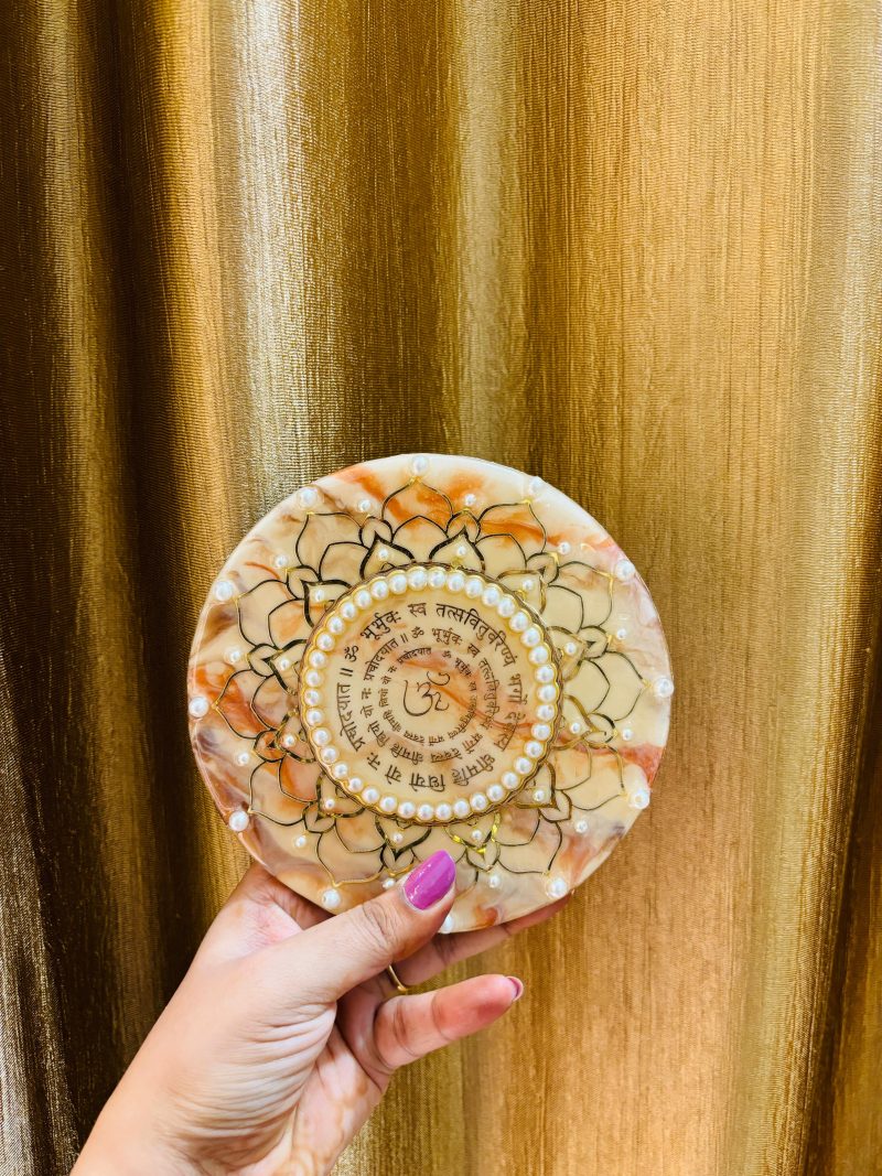 Gayatri Mantra in Marble Elegance