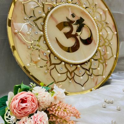 Om Mantra with Marble Effect