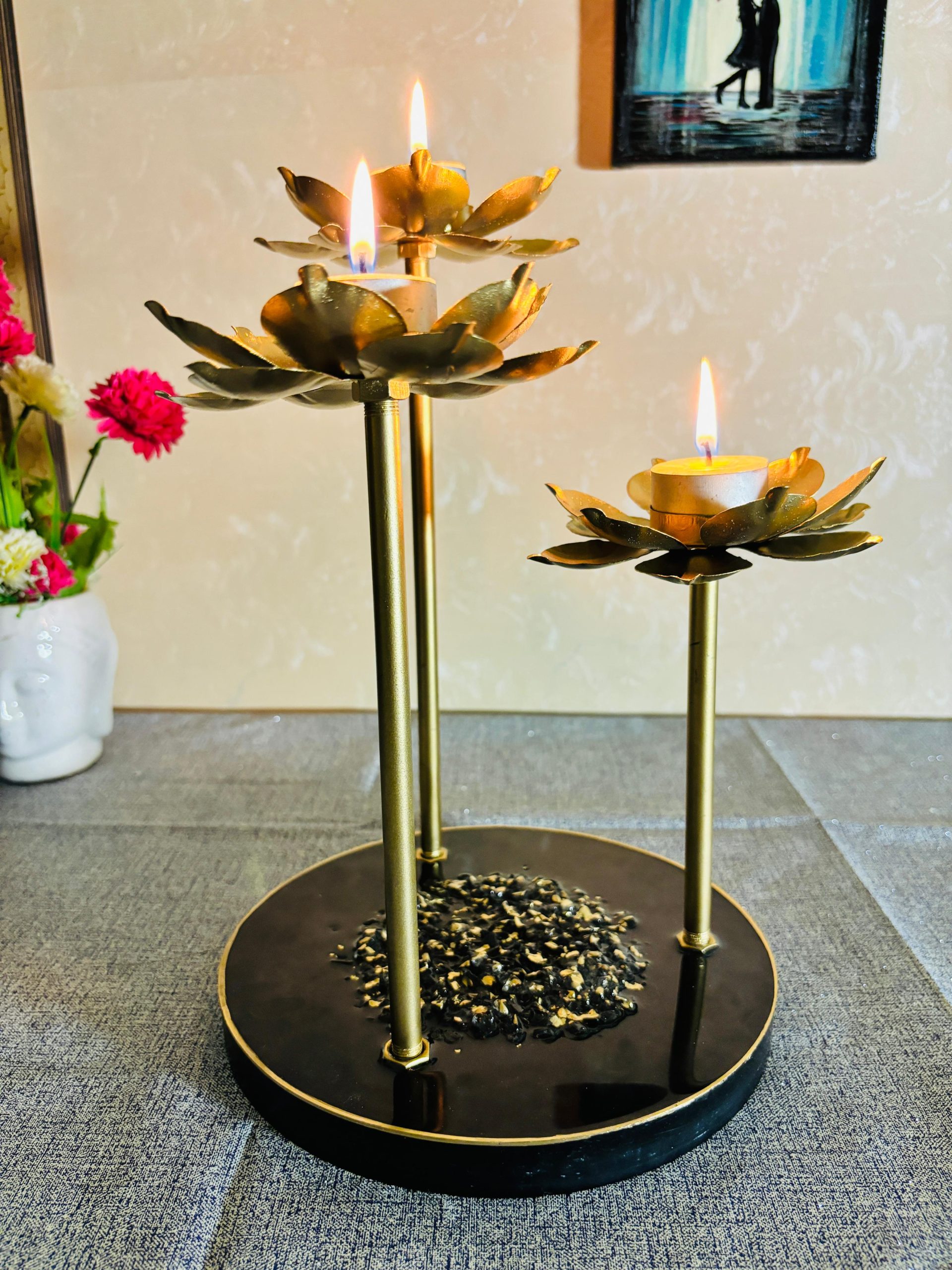 Lotus metal Tealights