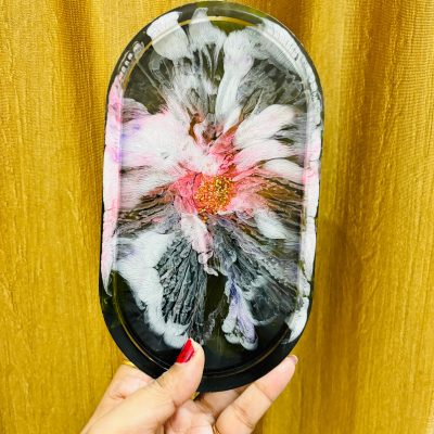 Oval Floral trinket tray 2