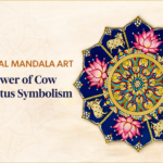 Cow and Lotus Floral Mandala Art: A Symbol of Divine Energy and Spiritual Harmony